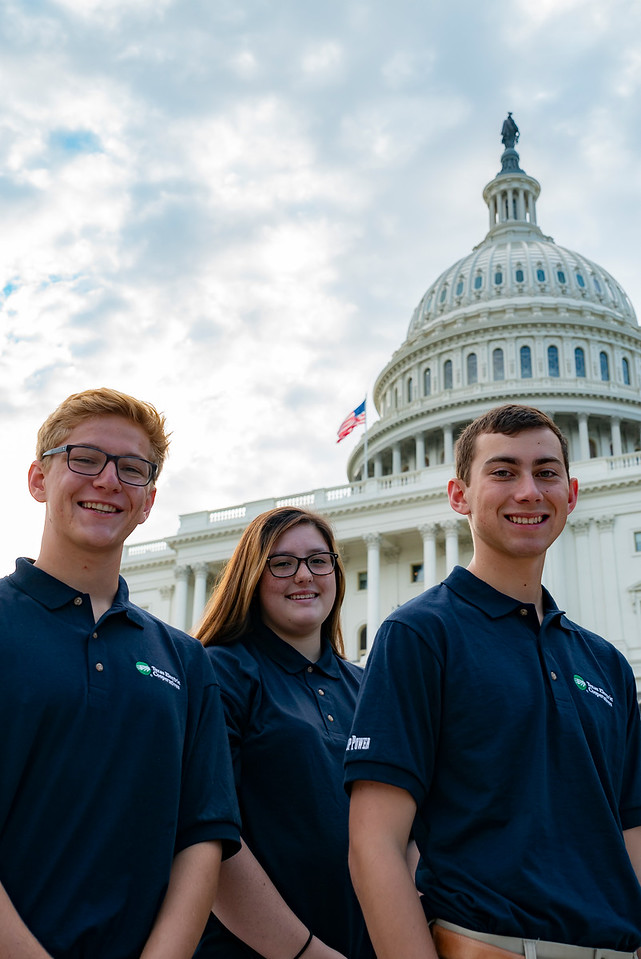 Youth Tour winners on the steps of the US Capitol