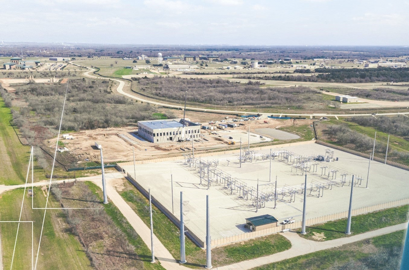 The new substation located on the Texas A&M RELLIS Campus