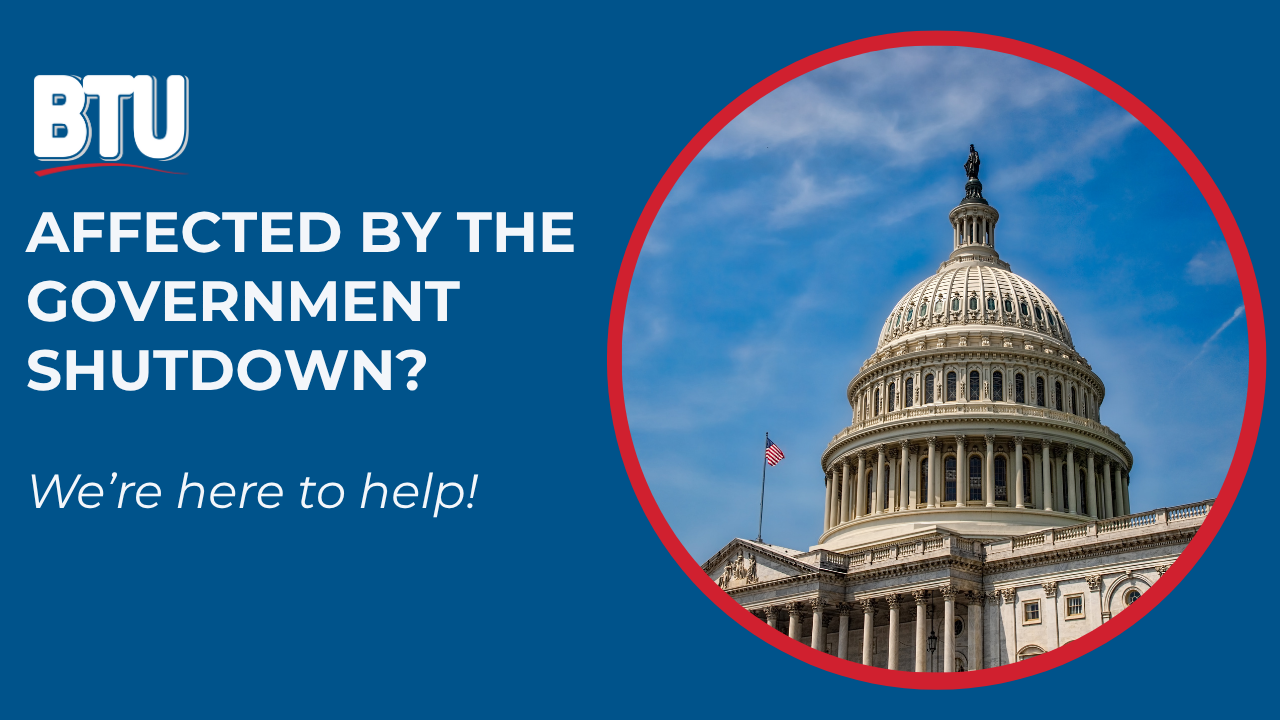 Affected by the Government Shutdown? We're here to help!